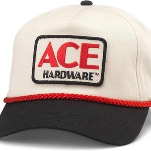 Officially Licensed Ace Hardware Roscoe Rope Patch Hat, Ivory, Snapback, NWT